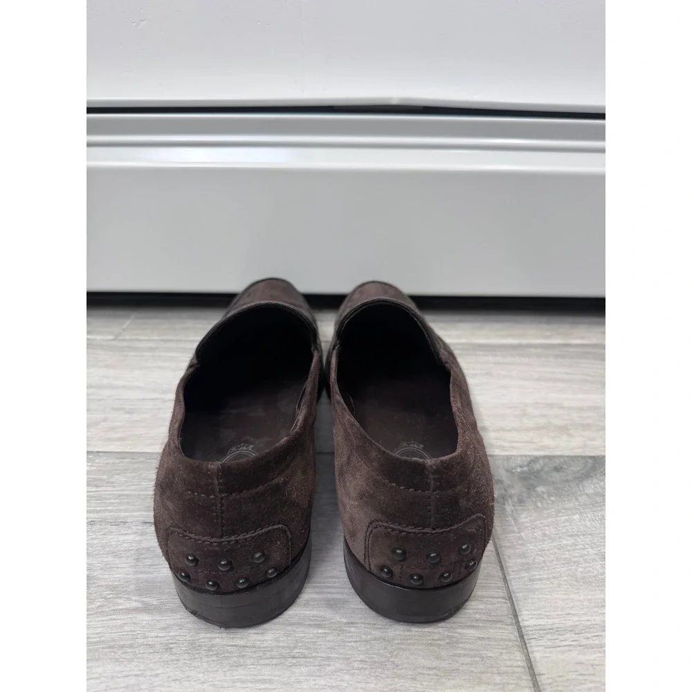 Tod's Mens Brown Suede Penny Loafers Gommino Made in Italy 9.5